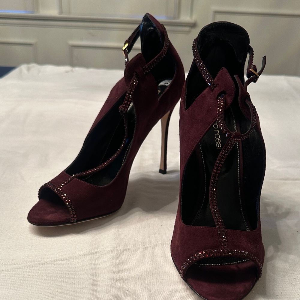 Sergio Rossi Burgundy Heels